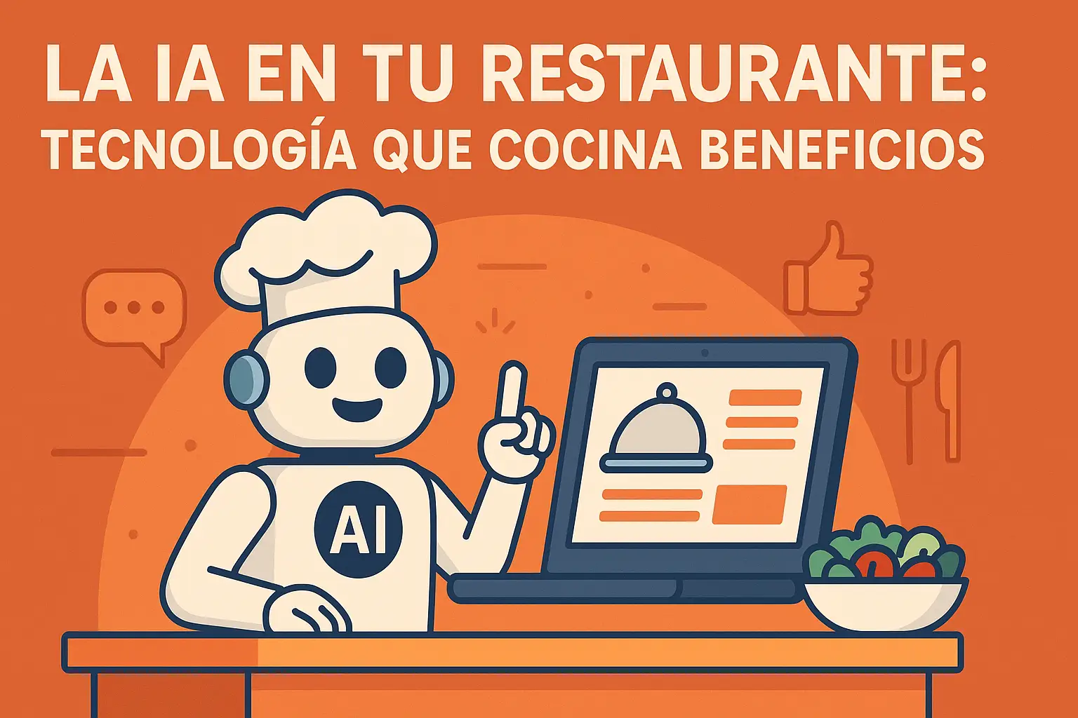 La IA en tu restaurante puede ayudarte a gestionar reservas, optimizar el menú y automatizar redes sociales. Descubre cómo modernizar tu negocio con soluciones inteligentes.